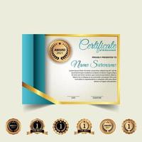 Diploma Certificate vector template