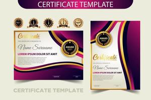 modern certificate template vector