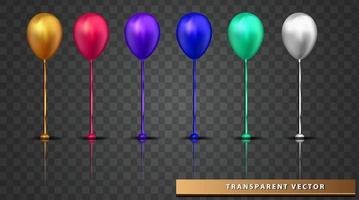 balloon holiday element design realistic baloon colorful set vector