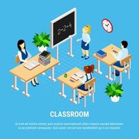 Education Isometric Illustration Vector Illustration