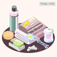 Personal Hygiene Isometric Composition Vector Illustration
