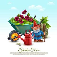 Garden Maintenance Composition Vector Illustration