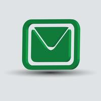 Email 3d rendering logo application isolated vector