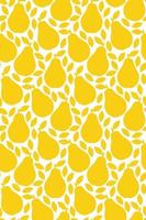 Tropical background with pears Fruit repeated background vector