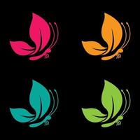 Beauty butterfly logo images vector