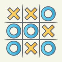 tic tac toe vector icono ilustración