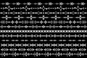 Set of Vector Pattern Brushes Ethnic pattern