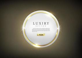Glossy luxury Gold outline circle web Button