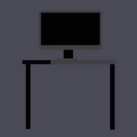 computer desk vector