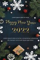 Exquisite happy new year 2022 vector