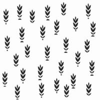 Black leaf pattern abstract design vector