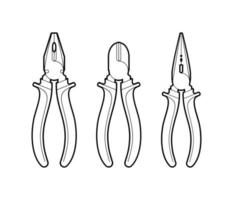 pliers repair tool kit vector