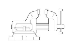 vise workbench carpentry tools vector