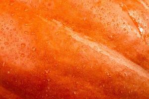 Close-up abstract textured background of an orange pumpkin photo