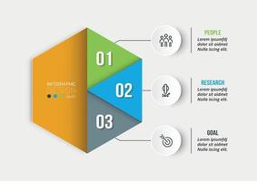 Plantilla de infografía de diagrama de negocios o marketing. vector