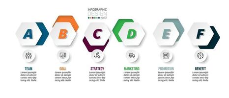 plantilla de infografía de concepto de negocio con opción vector