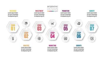 Business concept infographic template with option vector