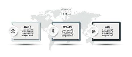 plantilla de infografía de concepto de negocio con opción vector