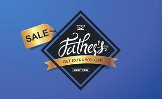 Fathers day sale poster banner background vector