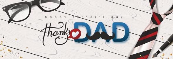 Happy Fathers Day greeting card background vector