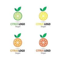 Citrus logo template collection vector