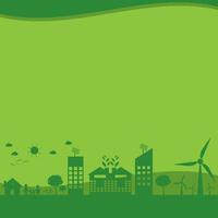 Green cities help the world with eco friendly concept ideas vector