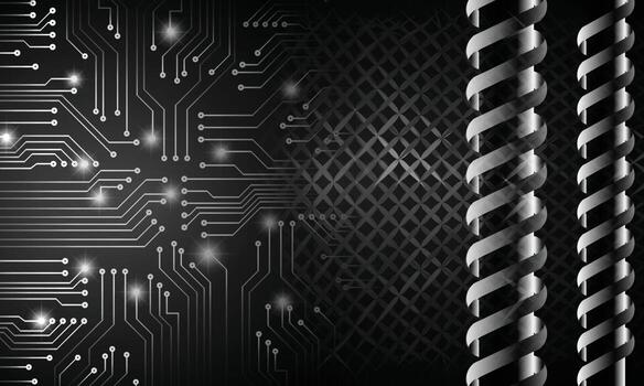 cyber circuit future technology concept background vector