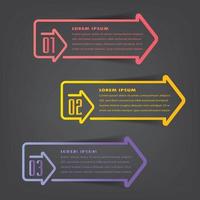 modern text box template banner Infographics vector