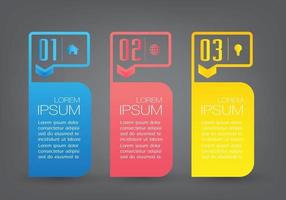 modern text box template banner Infographics vector