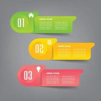 modern text box template banner Infographics vector