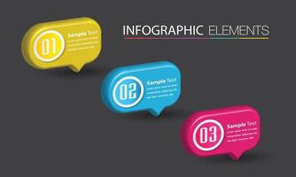 modern text box template banner Infographics vector