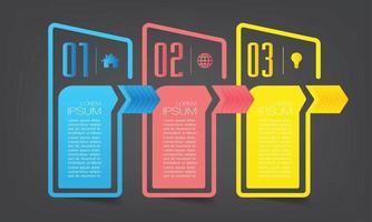 modern text box template banner Infographics vector