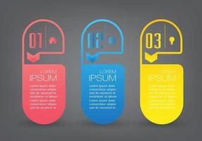 modern text box template banner Infographics vector