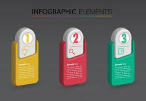 modern text box template banner Infographics vector