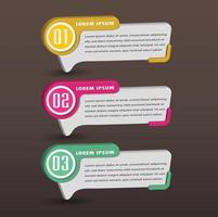 modern text box template banner Infographics vector