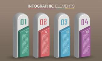 modern text box template banner Infographics vector