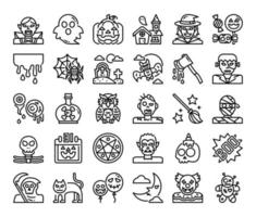 Collection of Halloween monsters doodle drawing such as Jack o'lantern,  ghost, witch and more. 3541107 Vector Art at Vecteezy