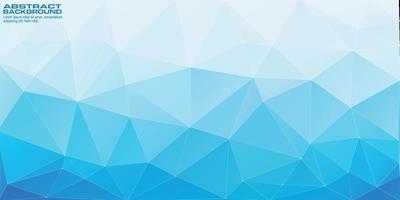 Low poly blue background banner with triangle shapes vector