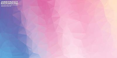 Low poly pink and purple background banner with triangle shapes vector