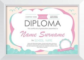 Certificate background design template vector