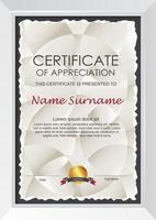 Certificate background design template vector