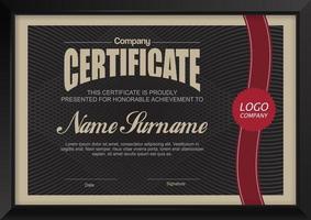 Certificate background design template vector