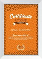 Certificate background design template vector