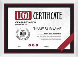 Certificate background design template vector