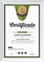 Certificate background design template vector