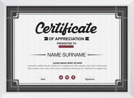 Certificate background design template vector