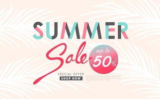 summer sale banner poster background vector