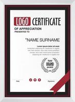 Certificate background design template vector