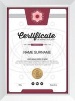 Certificate background design template vector