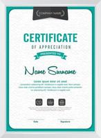 Certificate background design template vector